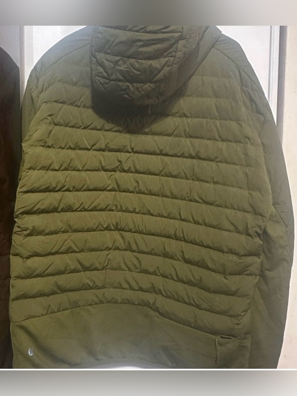 lululemon athletica Men's Hooded Quilted Puffer Jacket - Olive Green